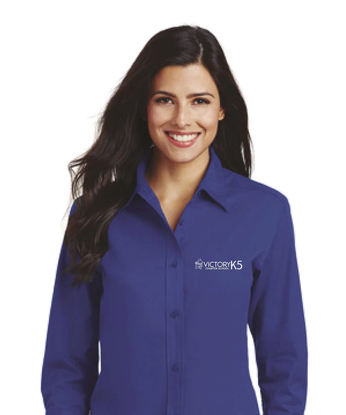Adult Sizes - Blue Teacher Shirt Female - Victory Charter School Tampa ...